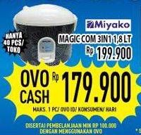 Promo Harga MIYAKO Magic Com 1800 ml - Hypermart