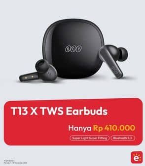 Promo Harga QCY T13 X  - Erafone