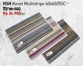 Promo Harga HSH Keset Stripe 40x60 Cm  - Carrefour