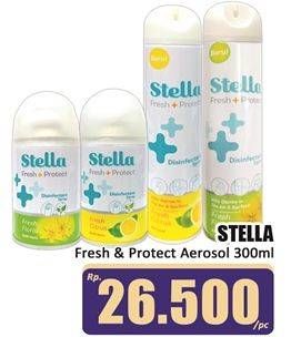 Promo Harga Stella Fresh & Protect Aerosol Fresh Citrus, Fresh Floral 300 ml - Hari Hari