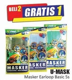Promo Harga FIT-U-MASK Masker Adult Earloop 5 pcs - Hari Hari