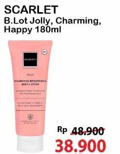 Promo Harga Scarlett Fragrance Brightening Body Lotion Charming, Happy, Jolly 180 ml - Alfamart