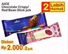 Promo Harga AICE Ice Cream Chocolate Crispy, Red Bean per 2 pcs - Indomaret