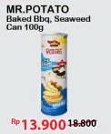 Promo Harga MISTER POTATO Snack Crisps BBQ, Baked Seaweed 100 gr - Alfamart