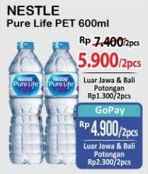 Promo Harga Nestle Pure Life Air Mineral 600 ml - Alfamart