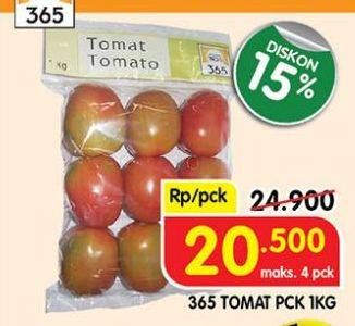 Promo Harga 365 Tomat 1000 gr - Superindo