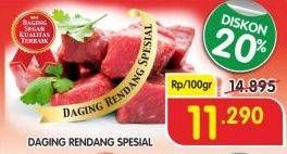 Promo Harga Daging Rendang Sapi Spesial per 100 gr - Superindo