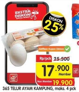 Promo Harga 365 Telur Ayam Kampung  - Superindo