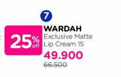 Promo Harga Wardah Exclusive Matte Lip Cream 15 Pinky Plumise 4 gr - Watsons