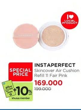 Promo Harga Wardah Instaperfect Skincover Air Cushion 11 Fair Pink 11 gr - Watsons