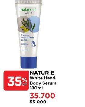 Promo Harga Natur-e White Brightening Hand & Body Serum 180 ml - Watsons