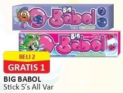 Promo Harga BIG BABOL Candy Gum All Variants per 5 pcs 20 gr - Alfamart