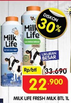 Promo Harga Milk Life Fresh Milk 1000 ml - Superindo