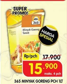 Promo Harga 365 Minyak Goreng 1000 ml - Superindo