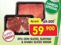 Promo Harga Gyu Don Sliced, Sukiyaki, Shabu Sliced 300 g  - Superindo