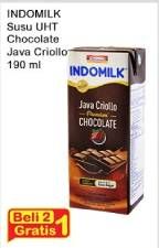 Promo Harga INDOMILK Susu UHT Chocolate Java Criollo 190 ml - Indomaret