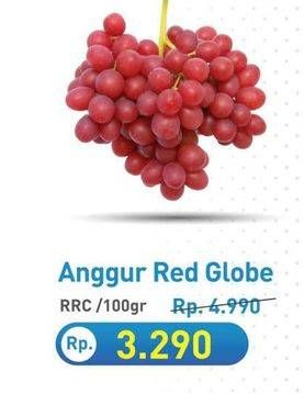 Promo Harga Anggur Red Globe per 100 gr - Hypermart