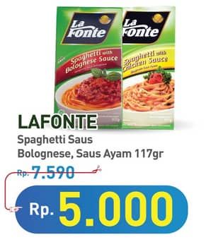 Promo Harga La Fonte Spaghetti Instant Bolognese Sauce, Chicken Sauce 117 gr - Hypermart