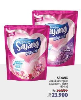 Promo Harga Sayang Liquid Detergent Lavender, Rose 1600 ml - LotteMart