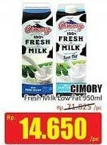Promo Harga CIMORY Fresh Milk Low Fat 950 ml - Hari Hari
