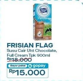 Promo Harga Frisian Flag Susu UHT Purefarm Swiss Chocolate, Full Cream 900 ml - Indomaret