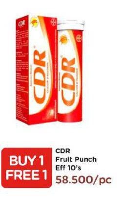 Promo Harga CDR Suplemen Makanan Jeruk 10 pcs - Watsons
