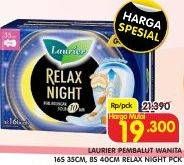 Promo Harga Laurier Relax Night 35cm, Gathers 40cm  - Superindo