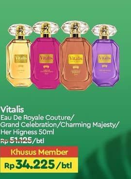 Promo Harga Vitalis Eau De Toilette Royale Couture, Celebration, Her Majesty, Her Highness 50 ml - TIP TOP