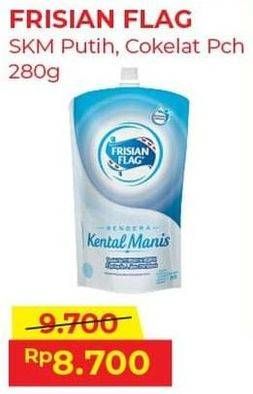 Promo Harga FRISIAN FLAG Susu Kental Manis Cokelat, Putih 280 gr - Alfamart