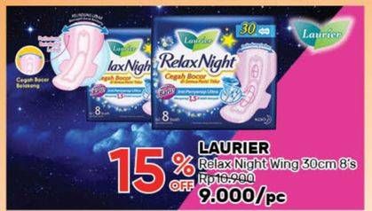 Promo Harga Laurier Relax Night 30cm 8 pcs - Guardian