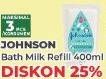 Promo Harga JOHNSONS Baby Bath Milk 400 ml - Yogya