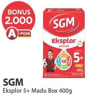 Promo Harga SGM Eksplor 5+ Susu Pertumbuhan Madu 400 gr - Alfamart