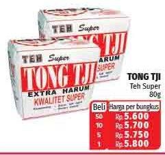 Promo Harga Tong Tji Teh Bubuk 80 gr - Lotte Grosir