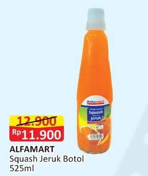 Promo Harga ALFAMART Syrup Squash Jeruk 525 ml - Alfamart