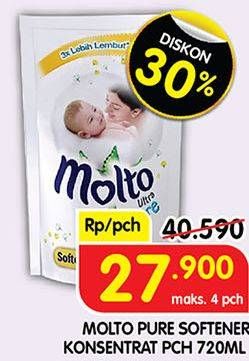 Promo Harga Molto Softener Ultra Pure 720 ml - Superindo