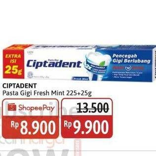 Promo Harga Ciptadent Pasta Gigi Maxi 12 Plus Fresh Mint 250 gr - Alfamidi