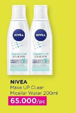 Promo Harga Nivea Make Up Clear Micellar Water 200 ml - Watsons