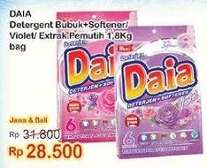 Promo Harga DAIA Deterjen Bubuk Violet, Pemutih 1800 gr - Indomaret