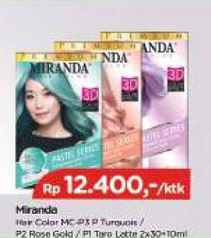 Promo Harga MIRANDA Hair Color MCP1 Taro Latte, MCP2 Rose Gold, MCP3 Precious Turquoise 30 ml - TIP TOP