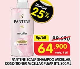Promo Harga Pantene Micellar Shampoo/Conditioner  - Superindo