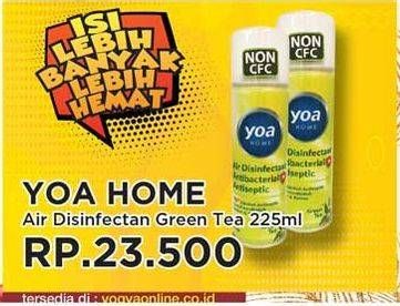 Promo Harga YOA Air Disinfectant Green Tea 225 ml - Yogya