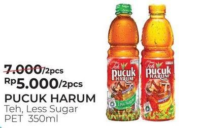 Promo Harga TEH PUCUK HARUM Minuman Teh Jasmine, Less Sugar per 2 botol 350 ml - Alfamart