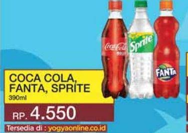 Promo Harga Coca cola, Fanta Sprite 390ml  - Yogya