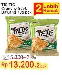 Promo Harga Tic Tic Snack Crunchy Stick Garlic / Bawang 70 gr - Indomaret
