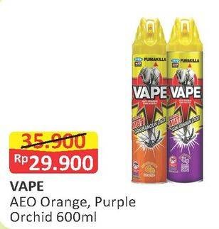 Promo Harga FUMAKILLA VAPE Aerosol Orange, Purple Orchid 600 ml - Alfamart