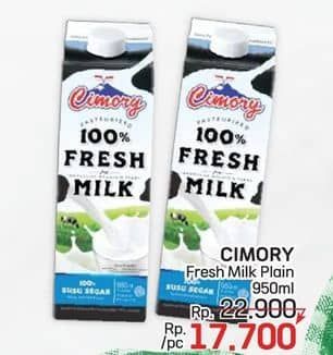 Promo Harga Cimory Fresh Milk Full Cream 950 ml - LotteMart