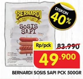 Promo Harga Bernardi Sosis Sapi 500 gr - Superindo