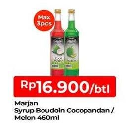 Promo Harga MARJAN Syrup Boudoin Cocopandan, Melon 460 ml - TIP TOP