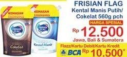 Promo Harga FRISIAN FLAG Susu Kental Manis Putih, Cokelat 560 gr - Indomaret