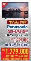Promo Harga PANASONIC/SHARP LED TV 32"  - Hypermart